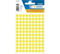 HERMA 1834 Adesivi a Pois, Colore Giallo Brillante, 540 Pezzi, Ø 8 mm, 108 per Foglio, autoadesivi, Punti di marcatura per calendari, pianificatori, bricolage, opachi, Fogli Bianchi