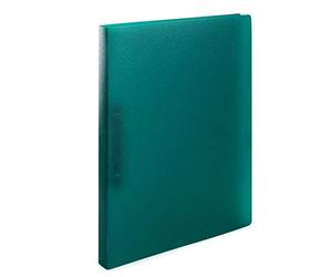 HERMA 19168 - Raccoglitore ad anelli formato DIN A4, 60 pezzi, stretto, 2 anelli, in plastica robusta, larghezza 25 mm, trasparente, per scuola e ufficio, colore: verde scuro