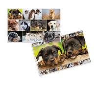 Herma 19378 - Base per scrivania antiscivolo, formato 55 x 35 cm, double-face, per bambini, 1 tappetino per scrivania Format 55 x 35 cm cane