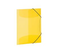 HERMA Elastic Folder Translucent in Yellow, A3, Sturdy Plastic, with 3 Inner Fla