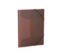 HERMA 19500 - Cartellina con con elastici di gomma, plastica, 1 pezzi, trasparente DIN A3 marrone
