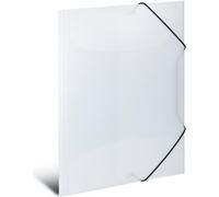 HERMA 19512 cartella Polipropilene PP Bianco A3 (Herma 3-klap ekastikmappe PP A3 transp) NEW