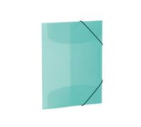 HERMA Elastic Folder Translucent in Turquoise, A3, Sturdy Plastic, with 3 Inner