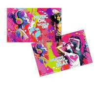 HERMA 19595 - Sottomano da scrivania "Music Girl, lavabile, in cartone, 55 x 35 cm, motivo su entrambi i lati, per ragazze e ragazzi