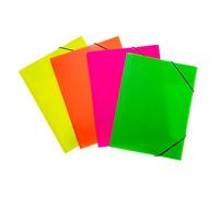 HERMA 19596 - Cartellina portadocumenti, formato A4, traslucido, confezione da 12 pezzi, in plastica, con alette interne ed elastico, in plastica, per ragazzi e ragazze