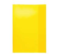HERMA 19602 Copertina per quaderni, formato A4, trasparente, giallo, 10 pezzi, copertine in pellicola di polipropilene resistente, lavabile e extra spesso, set di copertine trasparenti per quaderni