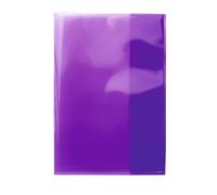 HERMA 19617 Copertina per quaderni, formato A5, trasparente, viola, copertine in pellicola di polipropilene resistente, facile da pulire e extra spesso, per quaderni scolastici, colorati