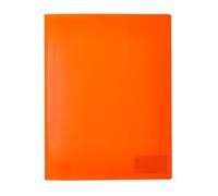 HERMA 19637 - Set di 3 cartelle portadocumenti, formato A4, in plastica resistente, con targhetta per nome e tasca, cucitrice per bambini, ragazzi e ragazze, colore: arancione fluo