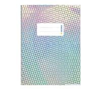 HERMA 19641 Copertina per quaderni A5 Glamour argento, copertina per quaderni con etichetta in pellicola olografica di polipropilene resistente e lavabile, copertina per quaderni scolastici, colorata