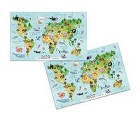 HERMA 19667 - Sottomano da scrivania per asilo e bambini, in cartone, 55 x 35 cm, motivo su entrambi i lati, per ragazze e ragazzi