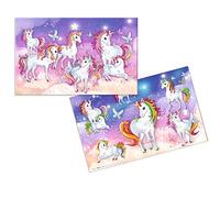 HERMA 19692 - Sottomano da scrivania per bambini con unicorno, in cartone, 55 x 35 cm, motivo su entrambi i lati, per ragazze e ragazzi