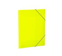 HERMA 19696 - Cartelline portadocumenti formato A3, colore giallo fluo, confezione da 3, per bambini, in plastica, con alette interne ed elastico, set di cartelle in plastica robusta, per ragazzi e