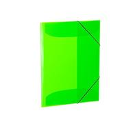 HERMA 19699 - Cartellina portadocumenti A3, in plastica, per bambini, con alette interne ed elastico, colore: verde fluo, per bambini e bambine