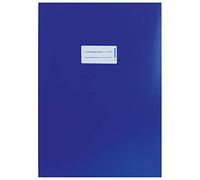 HERMA 19751 - Copertina per quaderni, formato A4, in cartone blu, con etichetta in carta robusta e extra resistente, copertina per quaderni scolastici, colorata