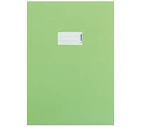 HERMA 19752 - Copertina per quaderni, formato A4, in cartone verde chiaro, copertina con etichetta in carta robusta e extra resistente, copertina per quaderni scolastici, colorata