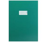 HERMA 19753 - Copertina per quaderni, formato A4, in cartone verde, con etichetta in carta robusta e extra resistente, copertina per quaderni scolastici, colorata