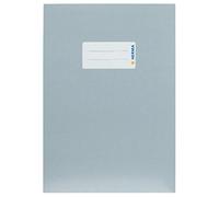 HERMA 19771 - Copertina per quaderni, formato A5, in cartone grigio, con etichetta in carta robusta e extra resistente, copertina per quaderni scolastici, colorata