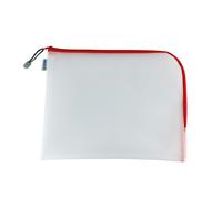 HERMA 20014 Zip Document Bag A4, transparent (36 x 28 cm) large zippered mesh po