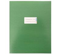 HERMA 20047 - Copertina per quaderni Quart in cartone verde, copertina per quaderni con etichetta in carta robusta e extra resistente, copertina per quaderni scolastici, colorata