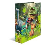 HERMA 20079 Folder A4 Dino World, 7 cm Wide, Cardboard Folder with Inner Print f