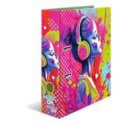 HERMA 20102 - Raccoglitore ad anelli per bambini formato A4, larghezza 7 cm, in cartone, con stampa interna, per scuola e ufficio, robusto, per bambini e bambine, 5 pezzi