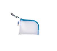 HERMA 20247 Custodia da viaggio con cerniera A7, trasparente (14 x 10 cm), piccola tasca trasparente con cerniera per cellulare, cavo di ricarica, cosmetici, penne, chiavi, beauty case in blu