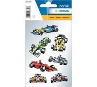 HERMA 21 Adesivi per Auto da Corsa Formula 1, Misura Piccola, per Bambini, Album Fotografico, diario, Scrapbooking, Decorazioni di Compleanno, Lettere, 3317