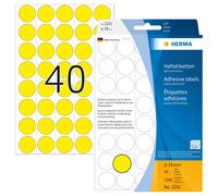 HERMA 2251 Multi-purpose labels/colour dots Ø 19 mm round yellow paper matt back