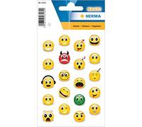 HERMA 3162 - Adesivi per bambini, motivo emoji, 20 pezzi, in alluminio, opachi, permanenti, per ragazze e ragazzi, colorati
