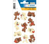 HERMA 3271 - Adesivi glitterati per bambini, motivo: orsetti, 11 adesivi per bambini