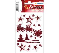 HERMA 3734 Christmas Stickers, Sleigh Ride (18 Stickers, Foil, Glitter) Self-Adh