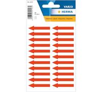 HERMA 4143 - Etichette autoadesive permanenti a Forma di Freccia (38 x 7 mm, 4 Fogli di Carta Opaca), 88 Etichette, Colore: Rosso Brillante