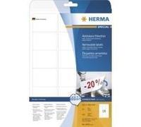 HERMA Etichette Staccabili, 63,5 x 46,6 mm, Etichette Adesive A4 per Stampante, 18 Etichette per Foglio, Bianco
