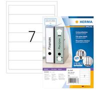 HERMA 4283 - Etichette per raccoglitori, 1400 fogli, 192 x 38 mm, 7 fogli A4, 9800 pezzi, autoadesive, stampabili, opache, in carta bianca
