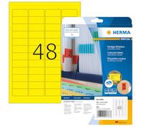 HERMA 4366 Etichette autoadesive colorate, 48 etichette per foglio A4, 640 fogli, 45,7 x 21,2 mm, etichette adesive vuote rimovibili a colori, etichette adesive per stampanti laser e a getto