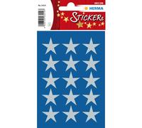 Herma 5-Pointed Stars High Quality Self-Adhesive Decorative Sticker (Silver)