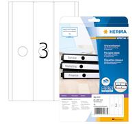 HERMA 5167 - Etichette per cartelle sospese, lunghe, larghe, 800 fogli, 63 x 297 mm, 3 fogli A4, 2400 pezzi, autoadesive, stampabili, opache, in carta bianca