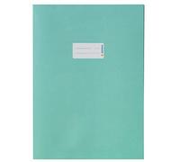 HERMA 5527 copertine per quaderni, formato A4, in carta turchese, 10 pezzi, con campo per scrivere in carta estremamente resistente e colori intensi, set di copertine per quaderni scolastici, colorati