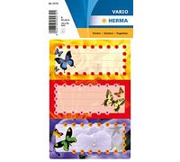 HERMA 5574 Etichette per libri "Farfalle" Etichette autoadesive per quaderni con motivi per la scuola per bambini, ragazze e ragazzi, 6 etichette scolastiche