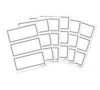 HERMA 5711 - Etichette per libri da scrivere su bordo grigio neutro, 18 pezzi, 82 x 36 mm, autoadesive, per scuola, bambini, ragazze, ragazzi, etichette bianche per libri