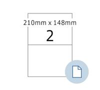 HERMA 58102 fogli di etichette dataprint, 210 X 148,5 mm, colore: bianco