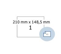 HERMA 58103 - Etichette in pellicola resistente alle intemperie, 500 fogli, 210 x 148,5 mm, 1 foglio A5, 500 pezzi, autoadesive, stampabili, opache, per esterni, in polietilene, bianco