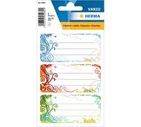 HERMA 5982 - Etichette per libri, 76 x 35 mm, 9 adesivi per nome, carta opaca, autoadesive, permanenti per libri, quaderni, scatole, casa, colorate