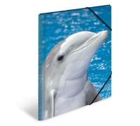 HERMA Elastic Folder Animals with Dolphin Motif, A3, Sturdy Plastic, with Inner