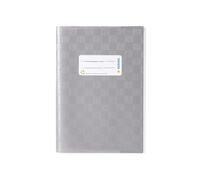 HERMA 7428 - Copertina per quaderni, formato A5, con etichetta di scrittura, in plastica resistente e lavabile, per scuola, colore: grigio
