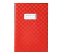 HERMA 7442 Copertina per quaderni, DIN A4, copertine con etichetta per nome, effetto rafia, in pellicola di polipropilene resistente e lavabile, set da 25 copertine per quaderni scolastici, rosso