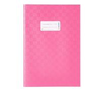 HERMA 7451 Copertina per quaderni, DIN A4, copertine con etichetta per nome, effetto rafia, in pellicola di polipropilene resistente e lavabile, set da 25 copertine per quaderni scolastici, rosa