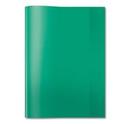 Herma 7495, copertina per quaderni trasparente, formato A4, in plastica resistente e lavabile, per scuola, confezione da 10, colore verde