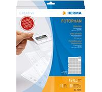 HERMA 7698 Fotophan Slide Sleeves DIN A4 Transparent (5 x 5 cm, 10 Pockets, Film