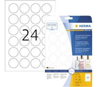 Herma 8023 Etichetta a pellicola Ø 40 mm Pellicola, lucida Trasparente 600 pz.